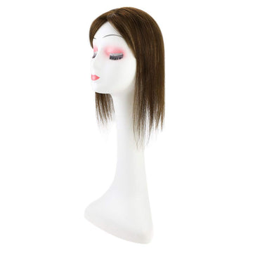 Up To 73% Off Lace Wig Toppers Hand-made Lace Base Hairpiece For Women Color Medium Brown 6.5*2.25" (#4) - FShine Shop